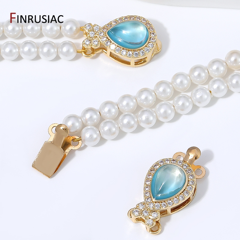 Jewelry Making Designs - 18K Gold Plated Brass Pear Opal