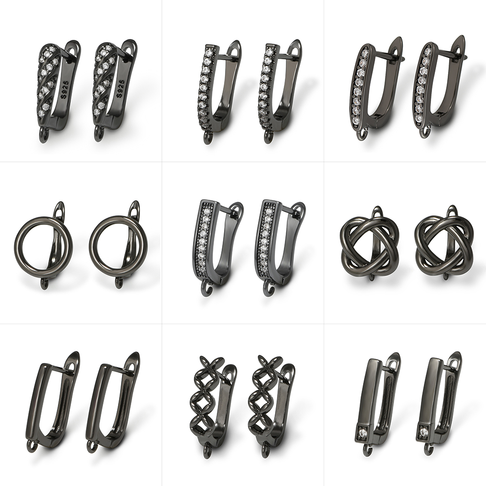 Jewelry Making Accessories - YANASI 1 Pair Gun Black Brass