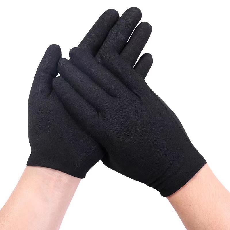 Jewelry Making Gloves - Black Cotton Gloves Washable Moisturizing Gloves