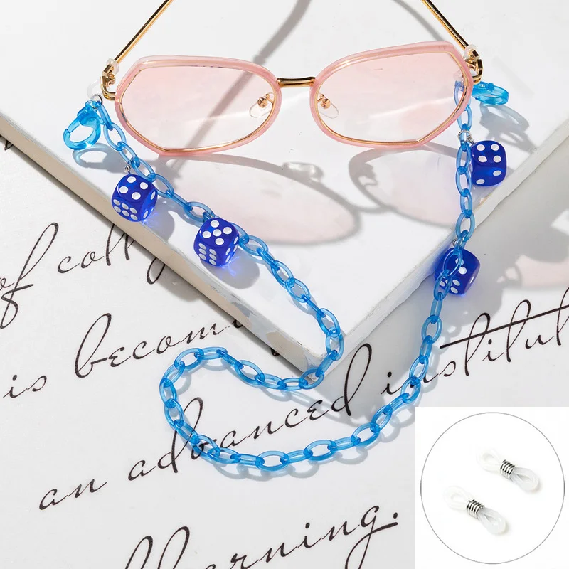 New Trendy Dice Colorful Acryl - Jewelry Making Glasses 评论和价格