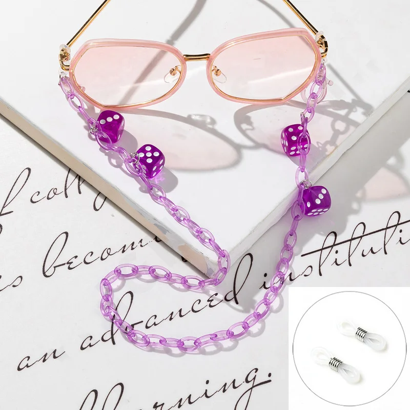 New Trendy Dice Colorful Acryl - Jewelry Making Glasses 评论和价格