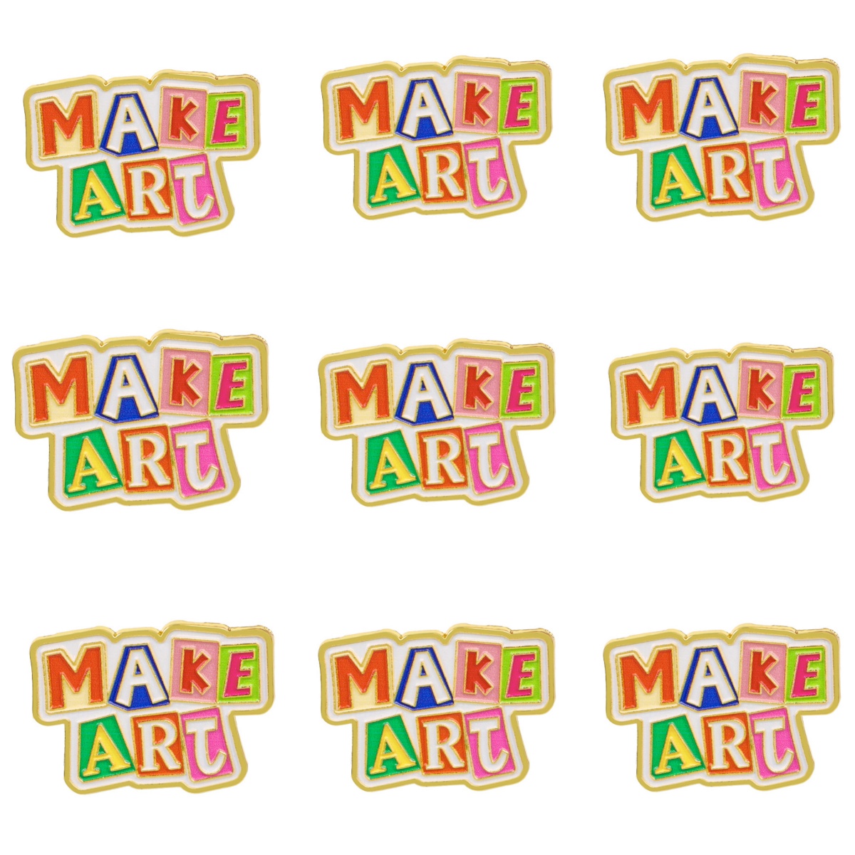 9pcs MAKE ART Enamel Pin Set C - Jewelry Making Quotes 评论和价格