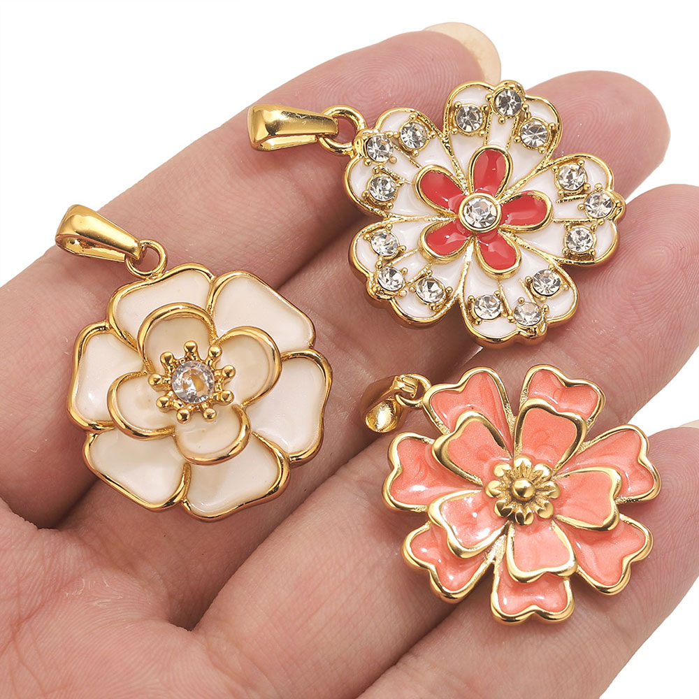 2PCS Stainless Steel Enamel La - Jewelry Making Supplies Wholesale 评论和价格