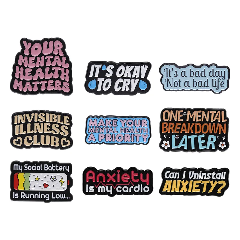 Quote Anxiety Brooch Enamel Pi - Jewelry Making Quotes 评论和价格