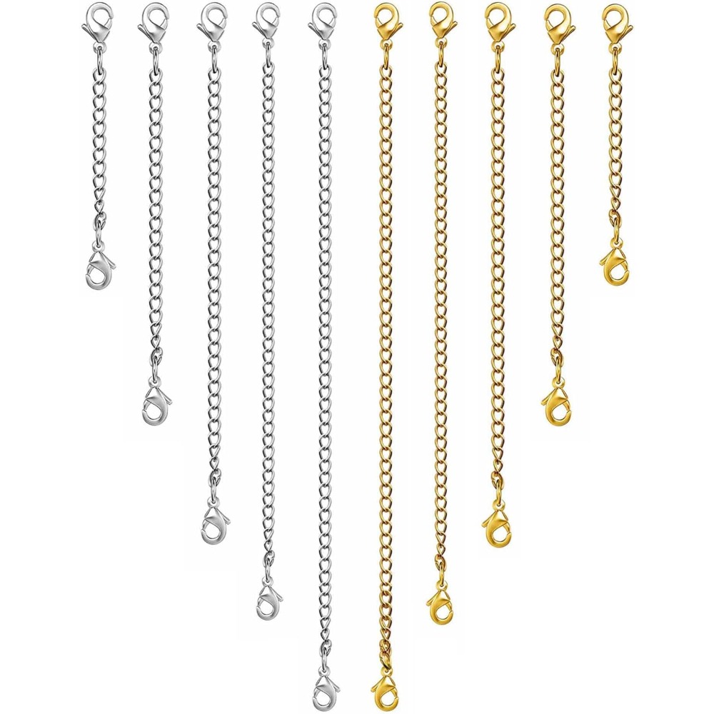 10Pcs Chain Extenders for Neck - Jewelry Making Designs 评论和价格