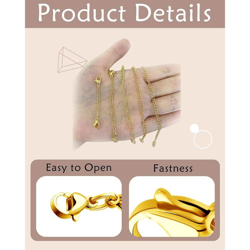 10Pcs Chain Extenders for Neck - Jewelry Making Designs 评论和价格