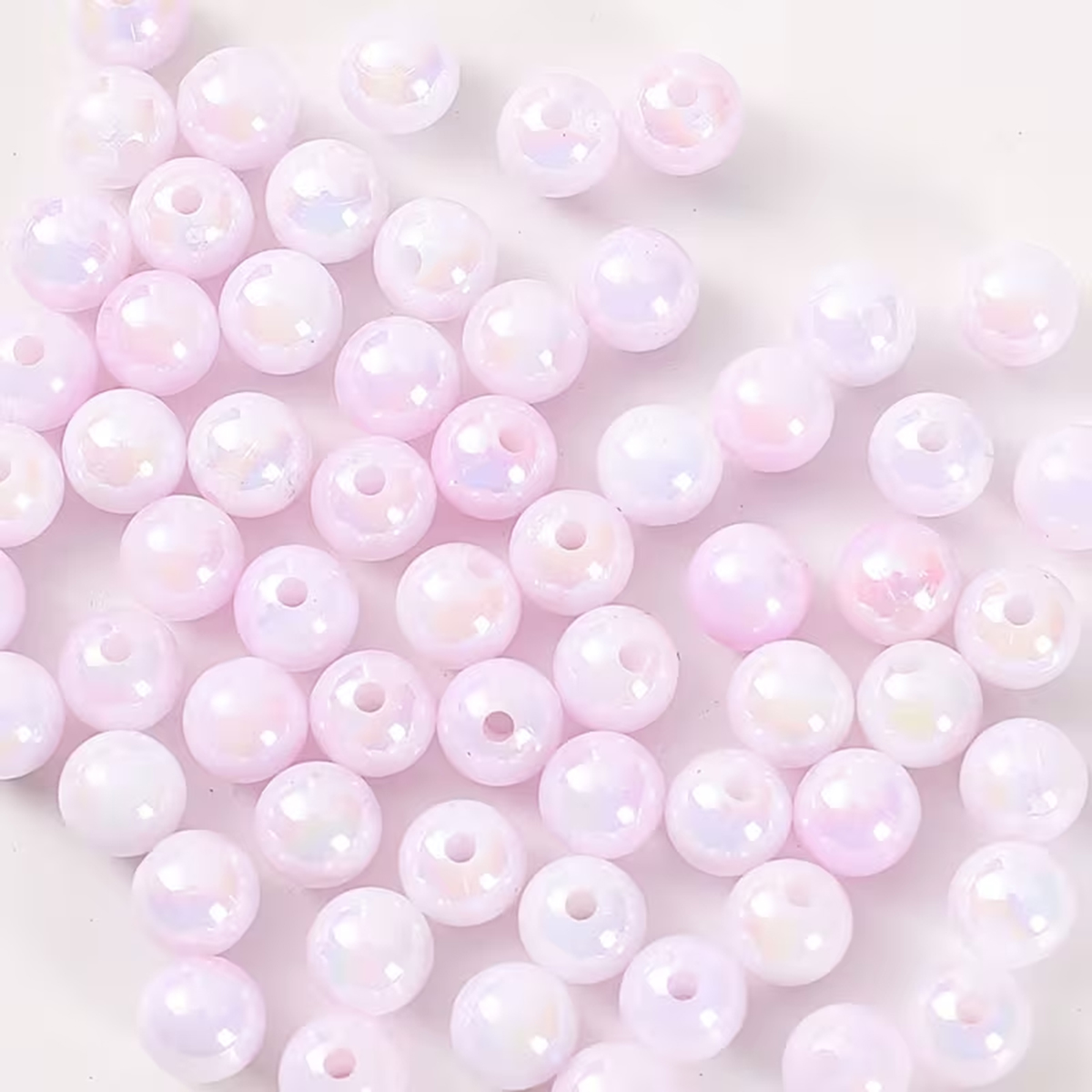 8mm 100pcs Pink Cute And Beaut - Jewelry Making For Couples 评论和价格