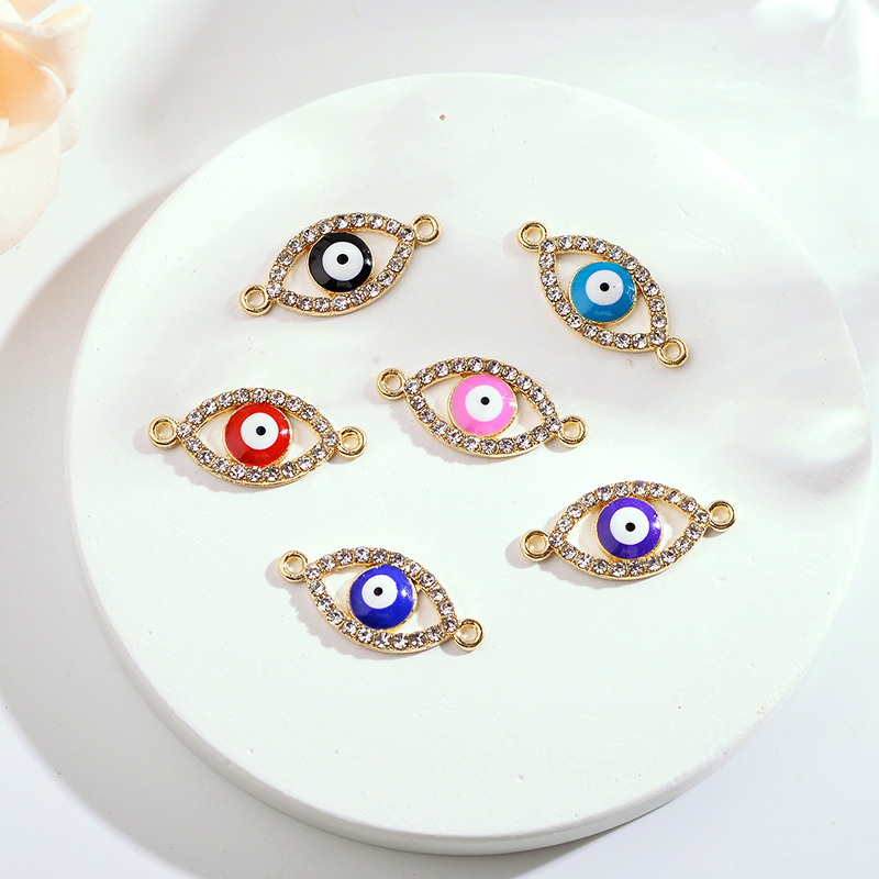 10Pcs 22*10MM Lucky Demon Eyes - Jewelry Making For Couples 评论和价格
