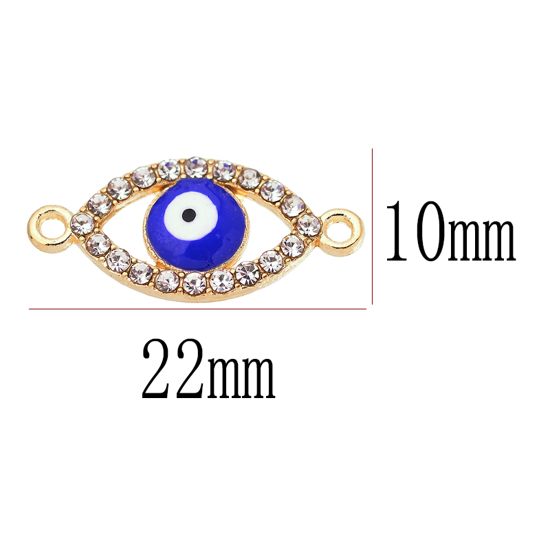 10Pcs 22*10MM Lucky Demon Eyes - Jewelry Making For Couples 评论和价格