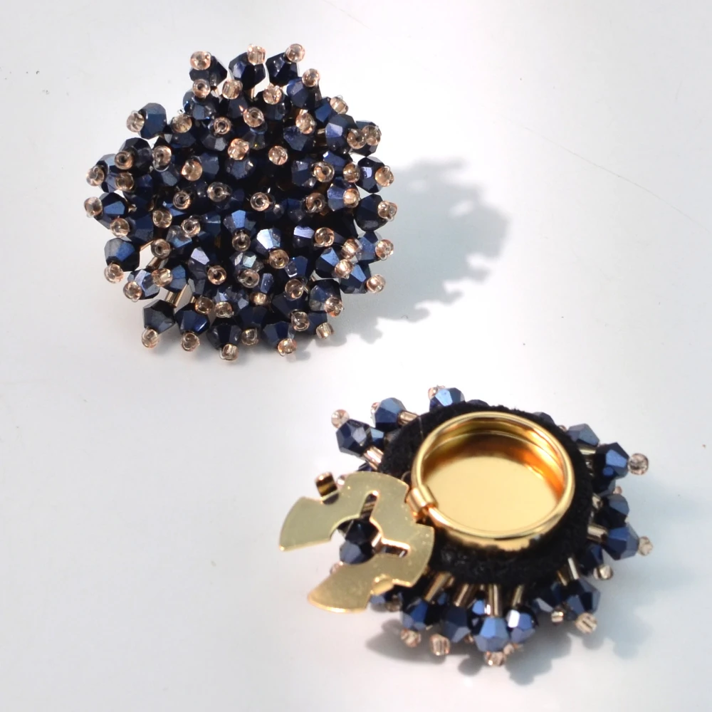 2PCS Elegant Button Covers Han - Jewelry Making Accessories 评论和价格