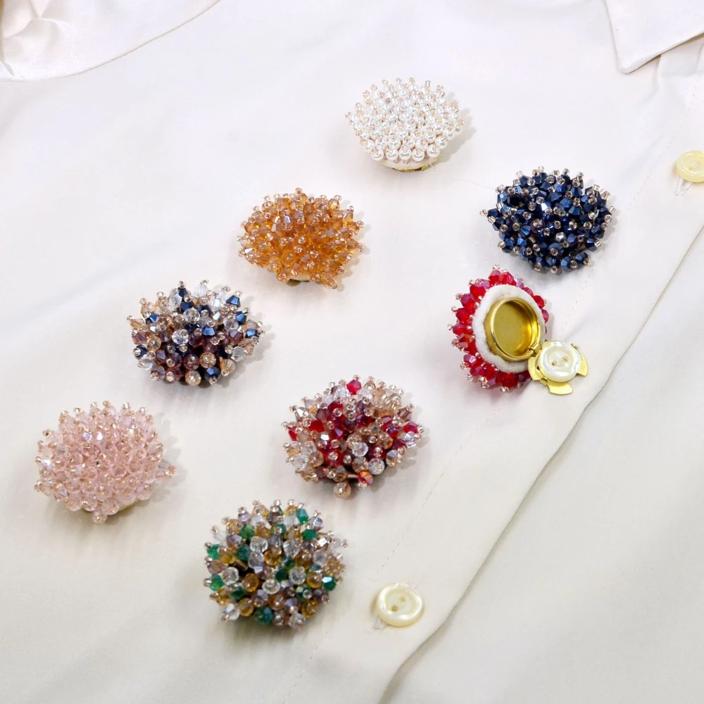 2PCS Elegant Button Covers Han - Jewelry Making Accessories 评论和价格