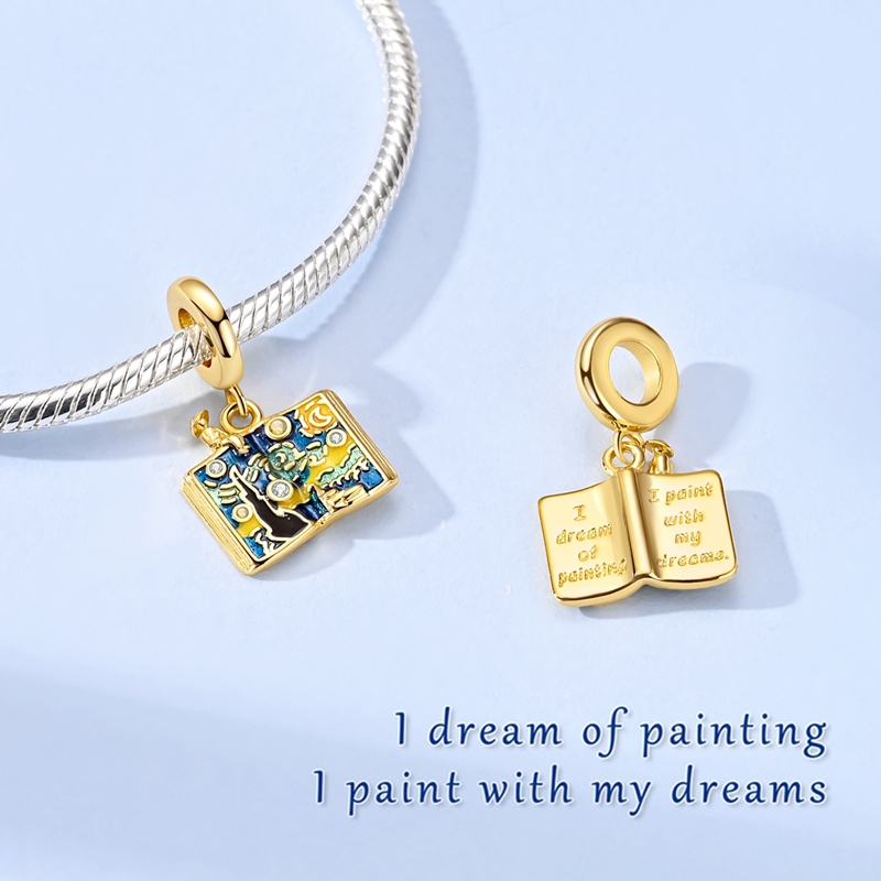 Starry Sky Paint Book Pendant  - Jewelry Making Guide Book 评论和价格