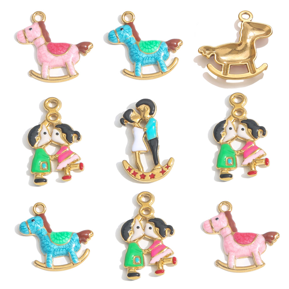 2pcs Stainless Steel Charm Cou - Jewelry Making For Couples 评论和价格