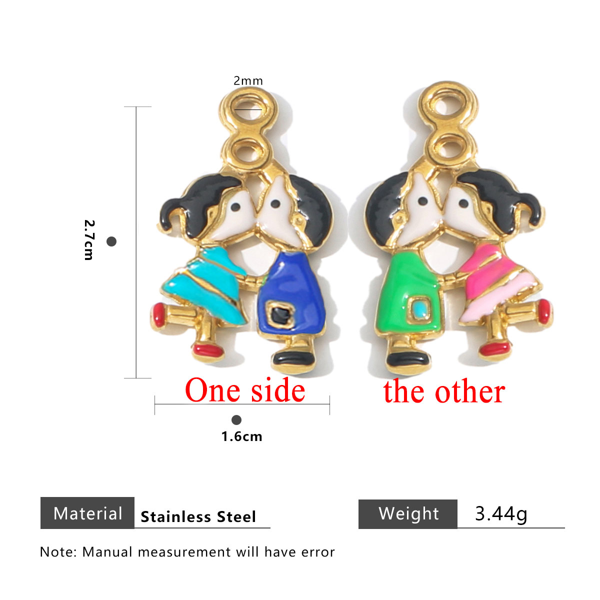 2pcs Stainless Steel Charm Cou - Jewelry Making For Couples 评论和价格