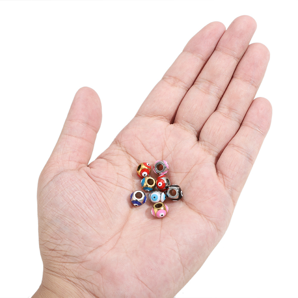 10pcs Stainless Steel 6mm Enam - Jewelry Making Supplies Wholesale 评论和价格