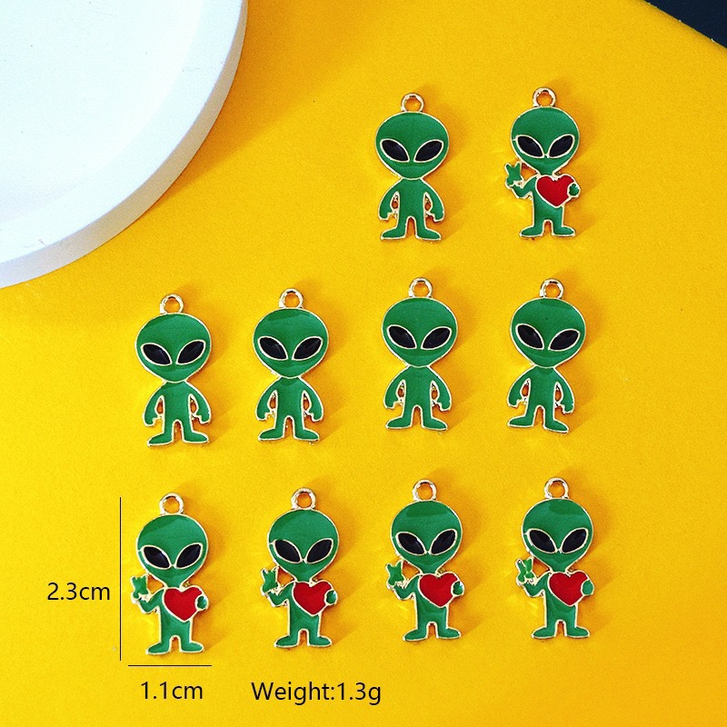 10pcs Simple Alien Alloy Drip  - Jewelry Making Accessories 评论和价格