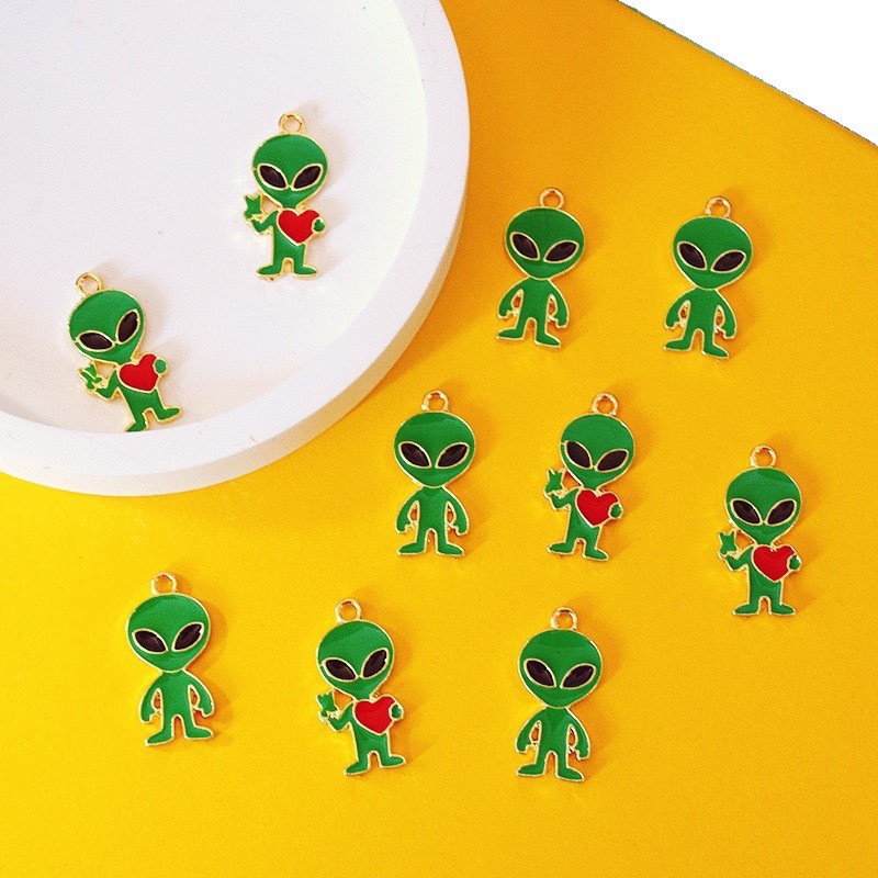 10pcs Simple Alien Alloy Drip  - Jewelry Making Accessories 评论和价格