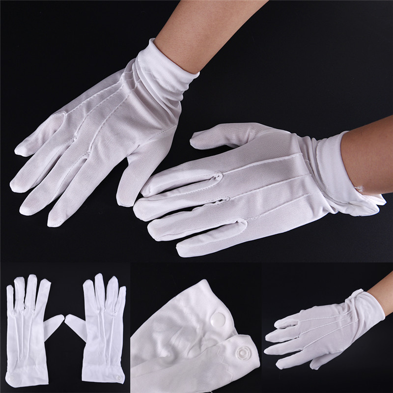 1Pair White Formal Gloves Men  - Jewelry Making Gloves 评论和价格