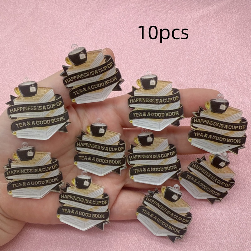 10pcs acrylic book coffee quot - Jewelry Making Guide Book 评论和价格