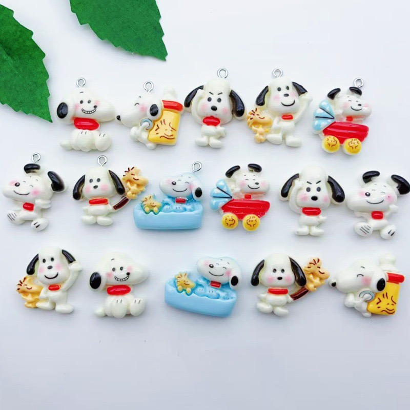 12pcs resin cartoon dog pendan - Jewelry Making Accessories 评论和价格