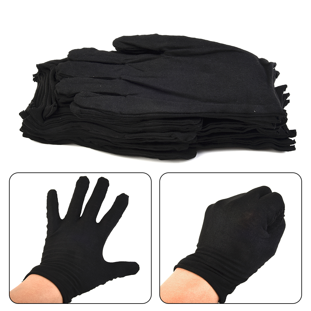 12 Pairs Black Cotton Gloves S - Jewelry Making Gloves 评论和价格