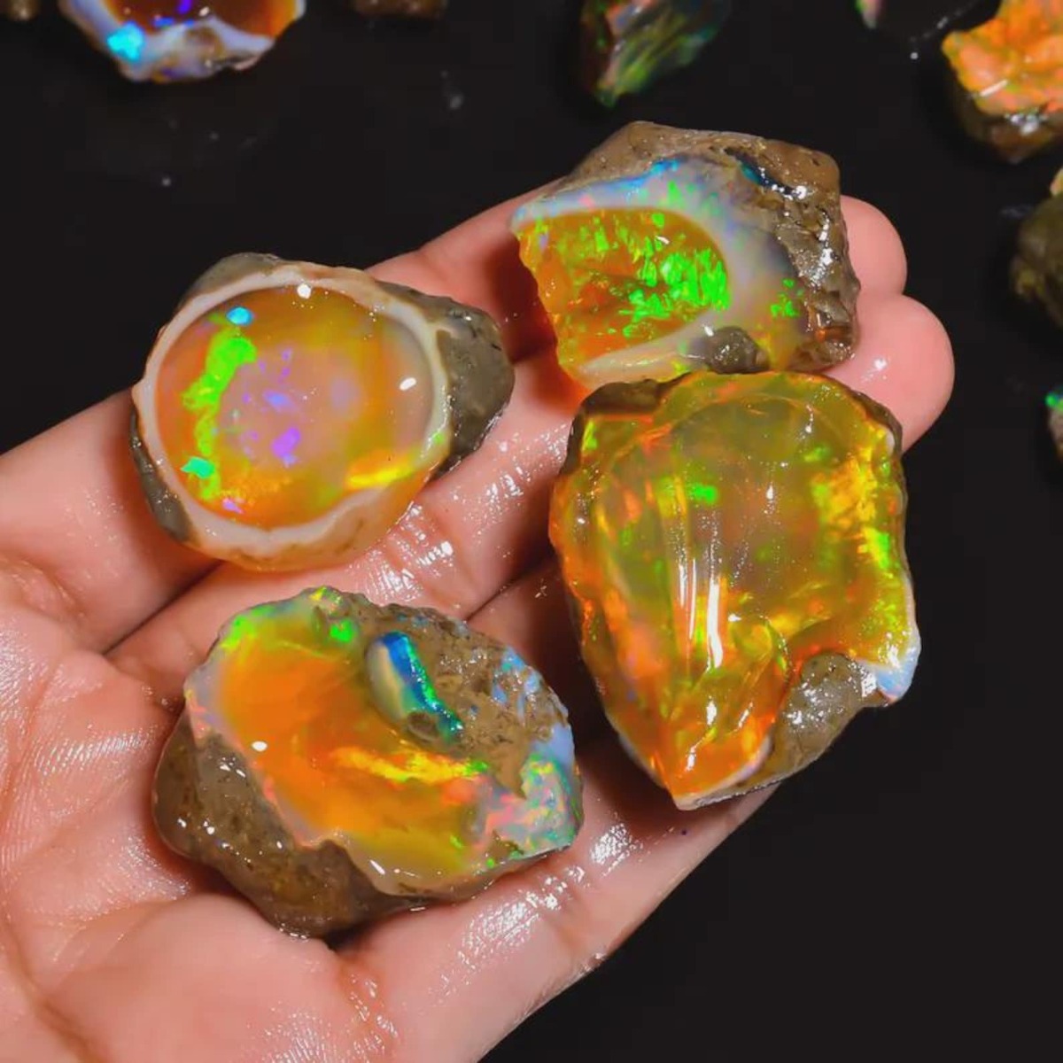 25-80CT Genuine Ethiopian Welo - Jewelry Making Raw Materials 评论和价格