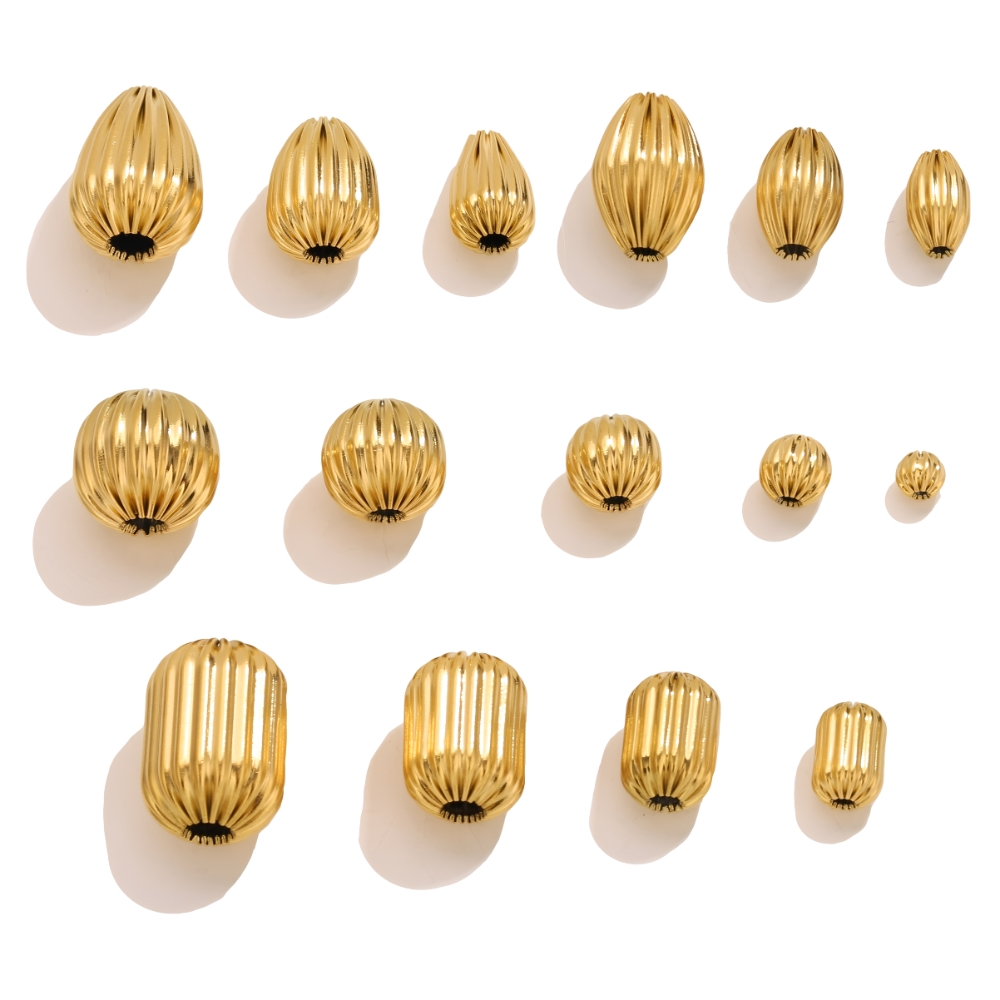 5PCS Stainless Steel 18K Gold  - Jewelry Making Supplies Wholesale 评论和价格