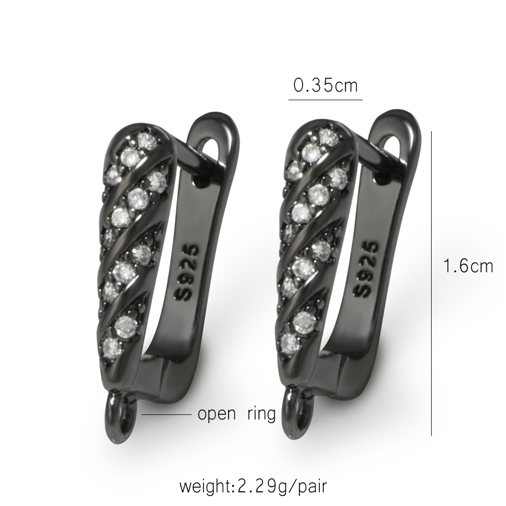 YANASI 1 Pair Gun Black  Brass - Jewelry Making Accessories 评论和价格