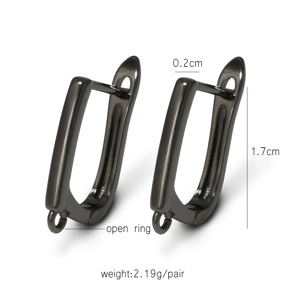 YANASI 1 Pair Gun Black  Brass - Jewelry Making Accessories 评论和价格