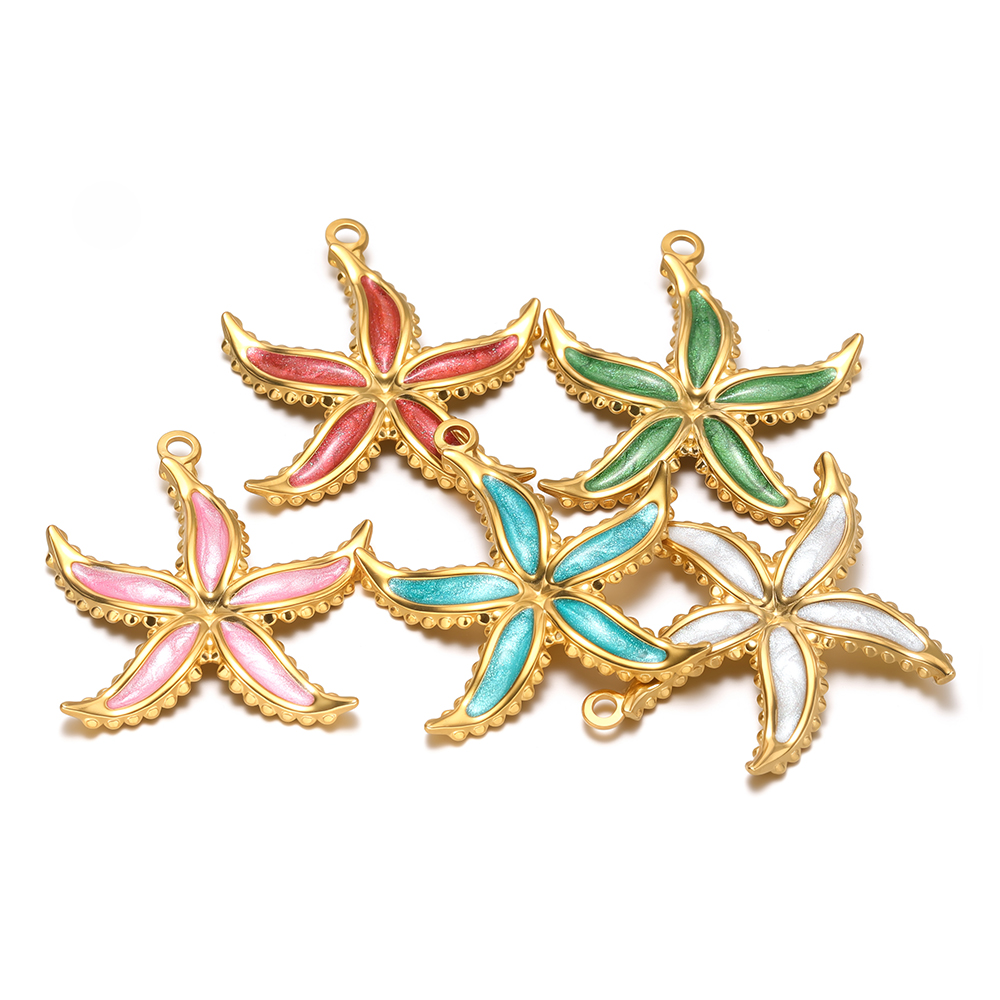 4pcs Stainless Steel Enamel St - Jewelry Making Supplies Wholesale 评论和价格