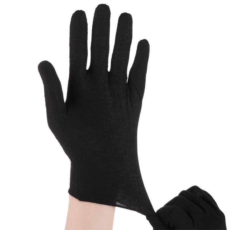 Black Cotton Gloves Washable M - Jewelry Making Gloves 评论和价格