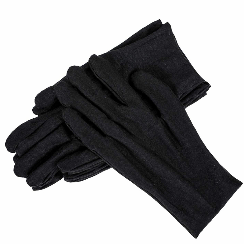 Black Cotton Gloves Washable M - Jewelry Making Gloves 评论和价格