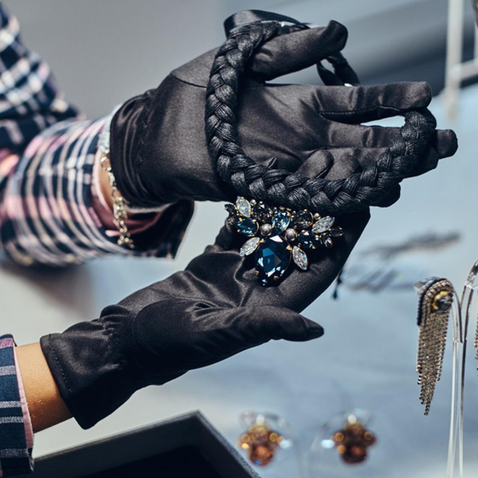 Jewelry gloves black Soft Fash - Jewelry Making Gloves 评论和价格