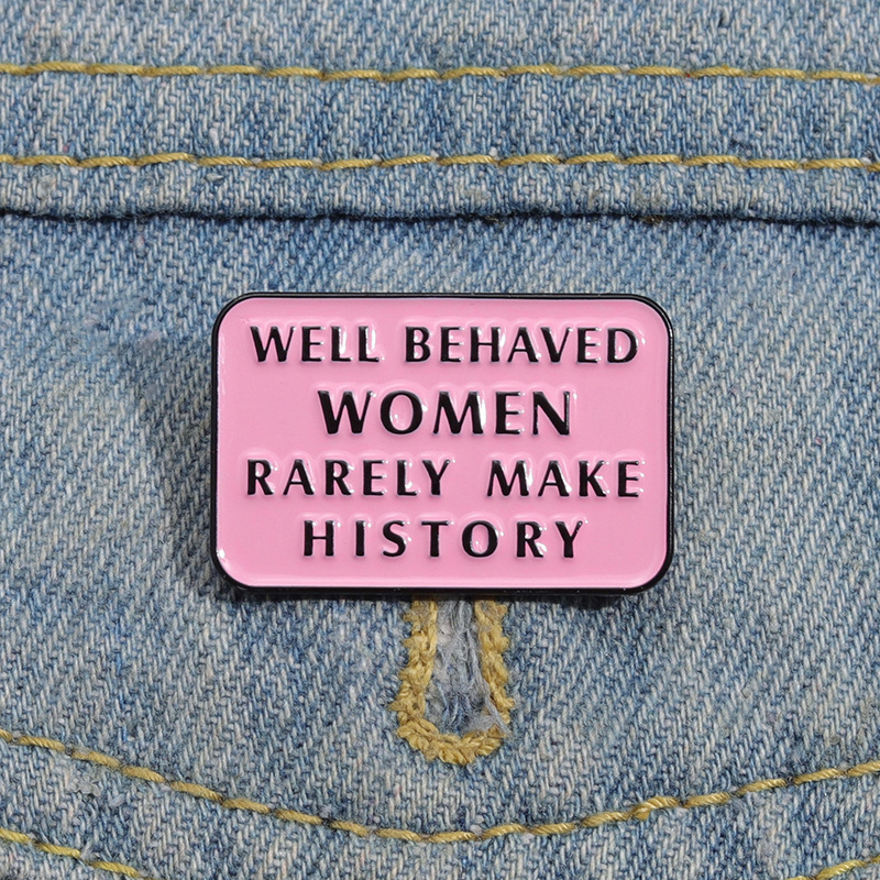 Feminist Enamel Pins Well Beha - Jewelry Making History 评论和价格