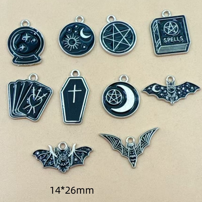 10pcs Moon Star Cross Book Cha - Jewelry Making Guide Book 评论和价格