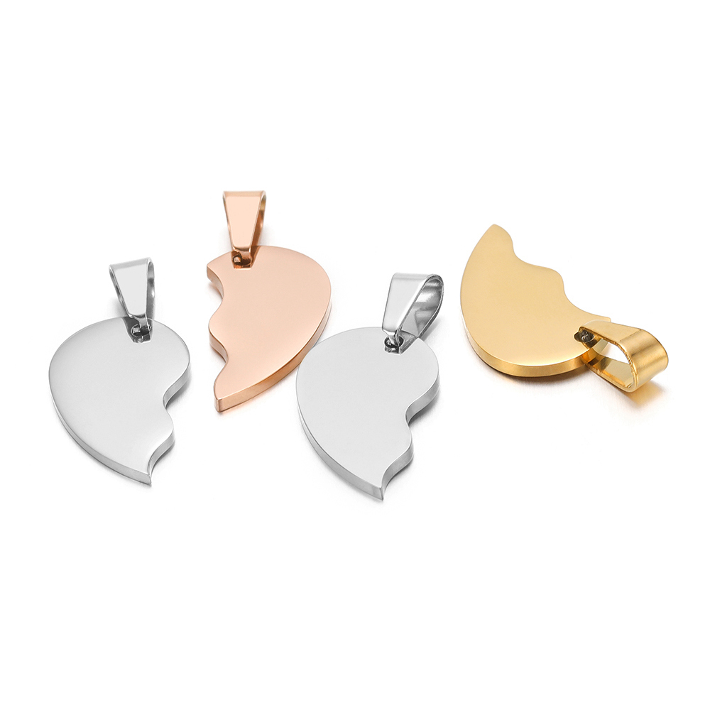 2Pcs/set Stainless Steel Gold  - Jewelry Making For Couples 评论和价格