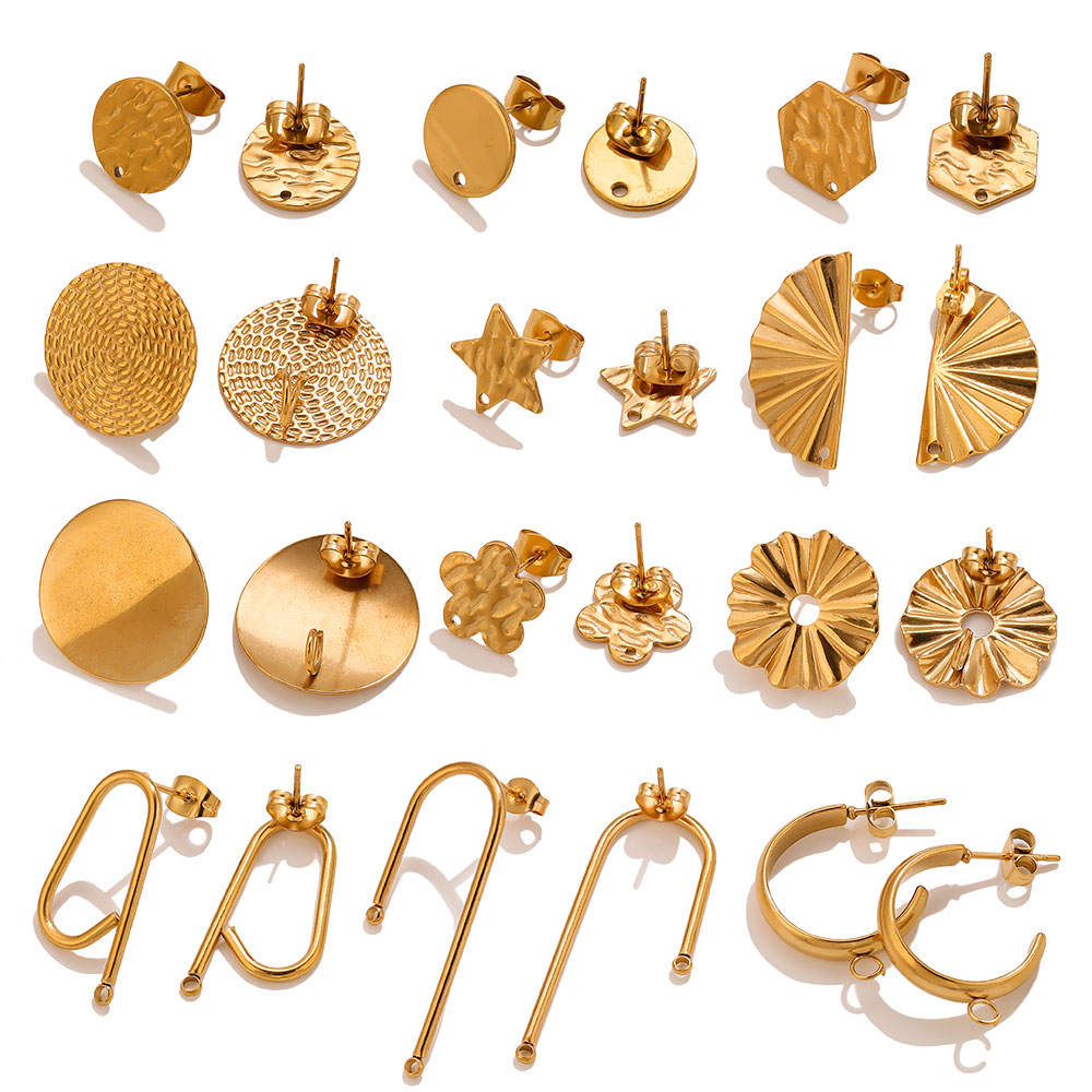 10pcs Stainless Steel Earrings - Jewelry Making Supplies Wholesale 评论和价格