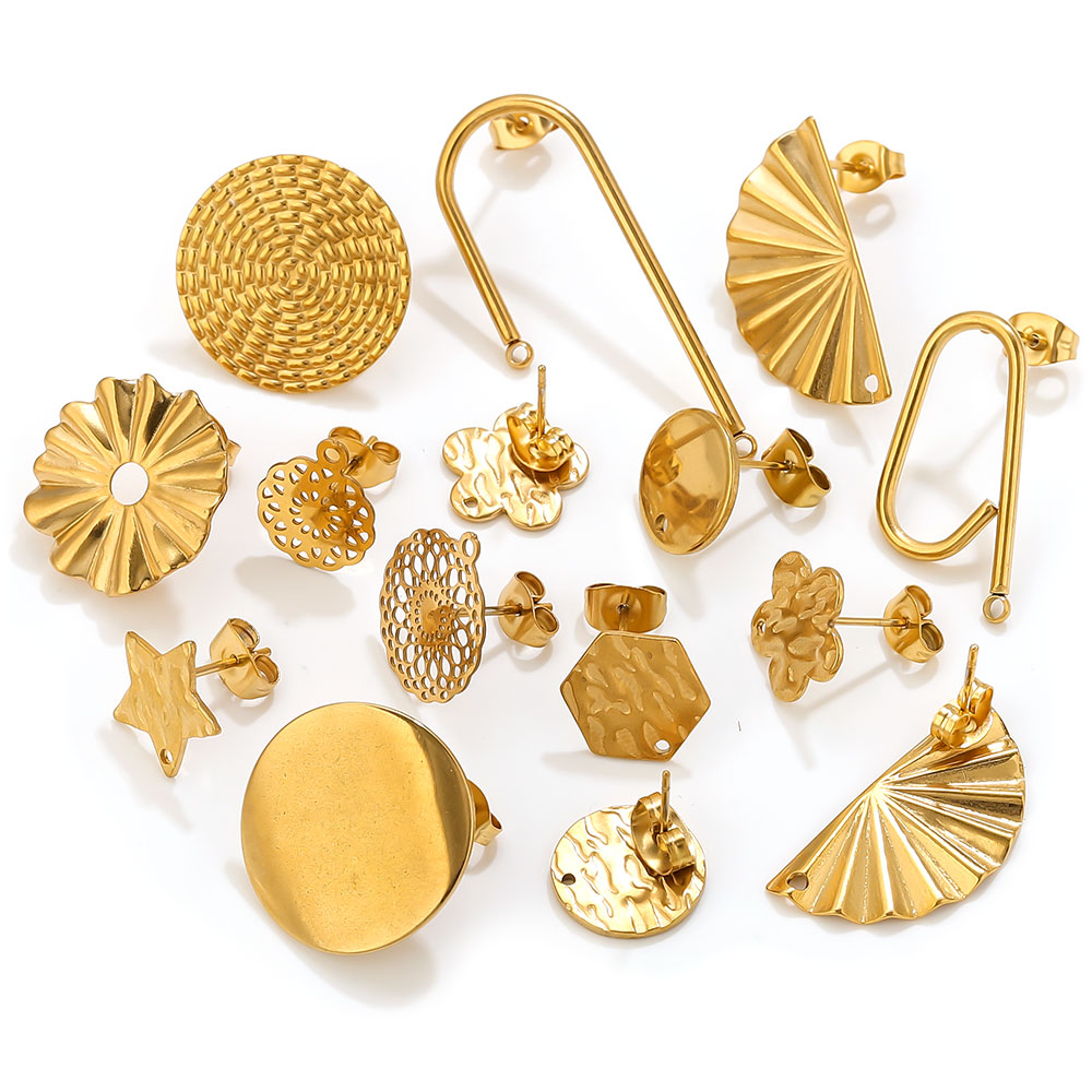 10pcs Stainless Steel Earrings - Jewelry Making Supplies Wholesale 评论和价格