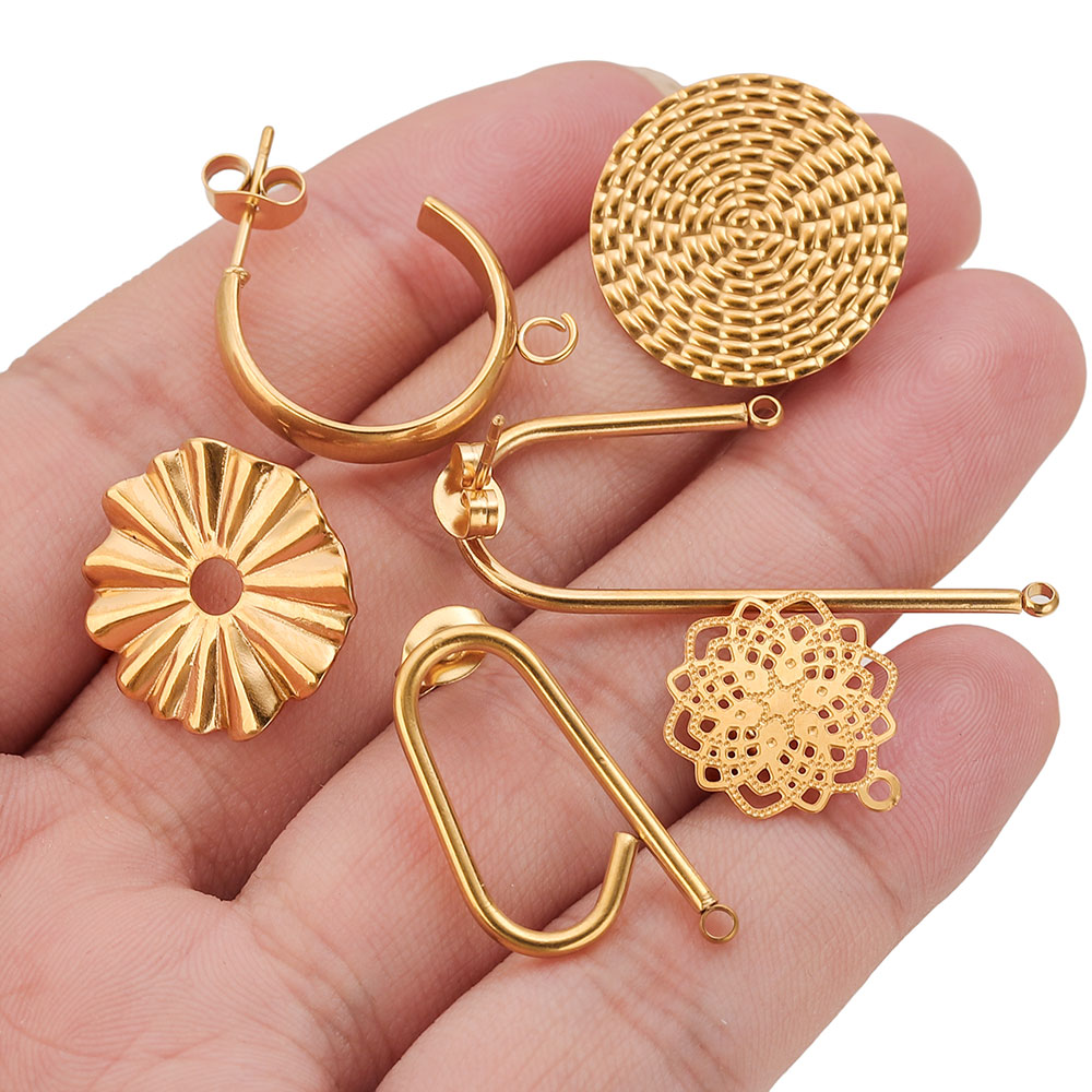 10pcs Stainless Steel Earrings - Jewelry Making Supplies Wholesale 评论和价格