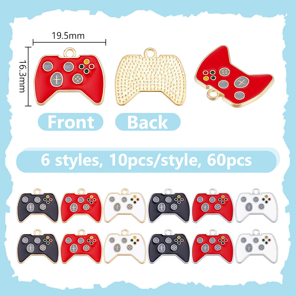 60Pcs Video Game Controller Ch - Jewelry Making Videos 评论和价格