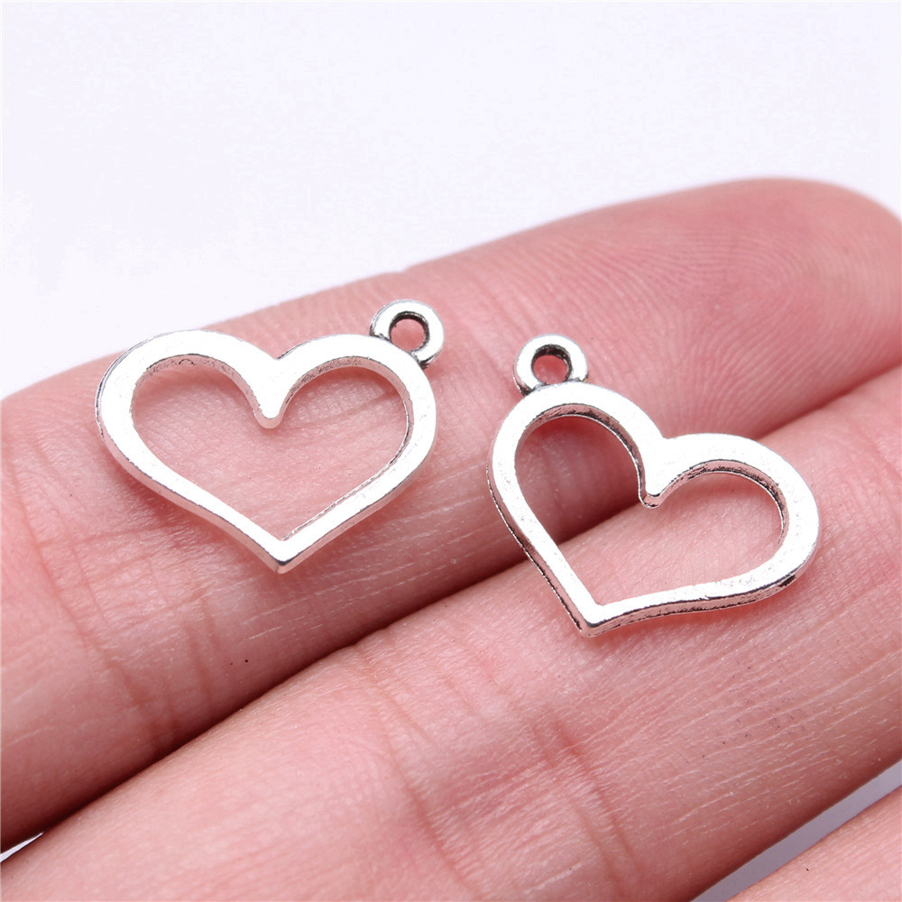 Mini Hollow Heart Vintage Coup - Jewelry Making For Couples 评论和价格
