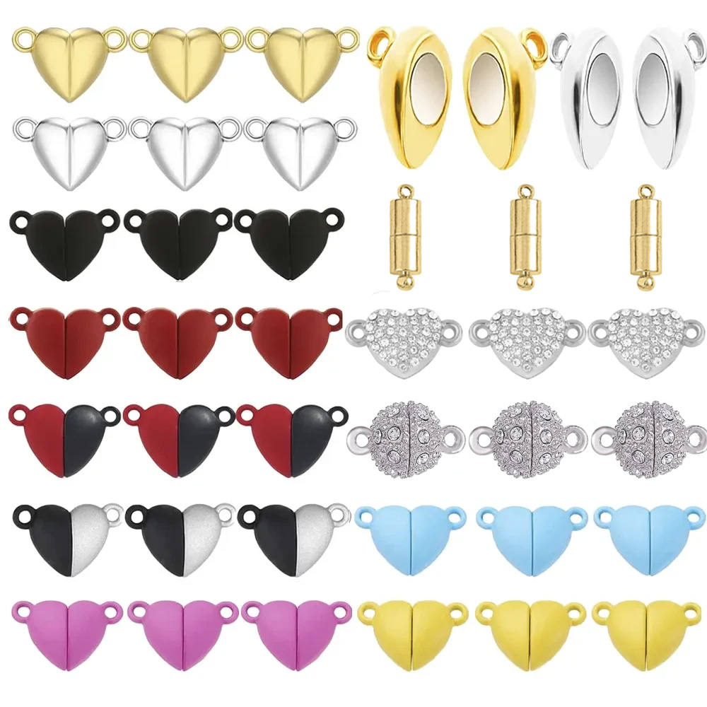 5pair Heart Magnet Connector C - Jewelry Making For Couples 评论和价格